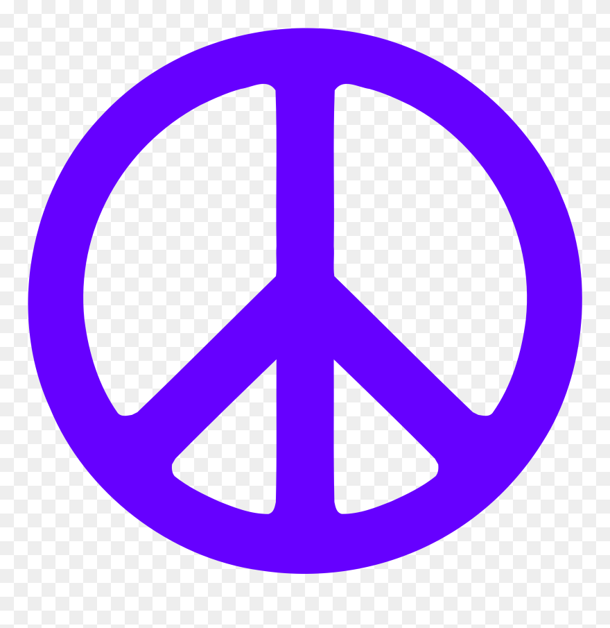 Transparent Indigo Clipart - Purple Peace Sign Clipart - Png Download