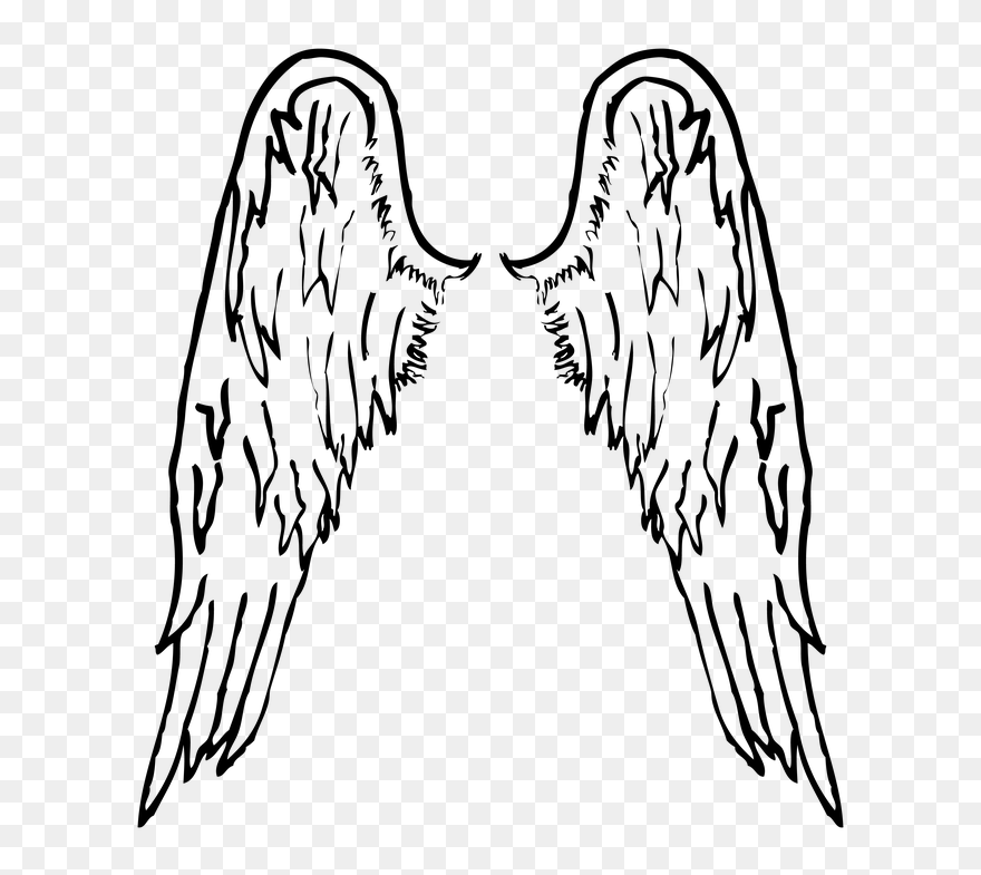 Blue Sunburst Clipart - Transparent Angel Wings Clip Art - Png Download