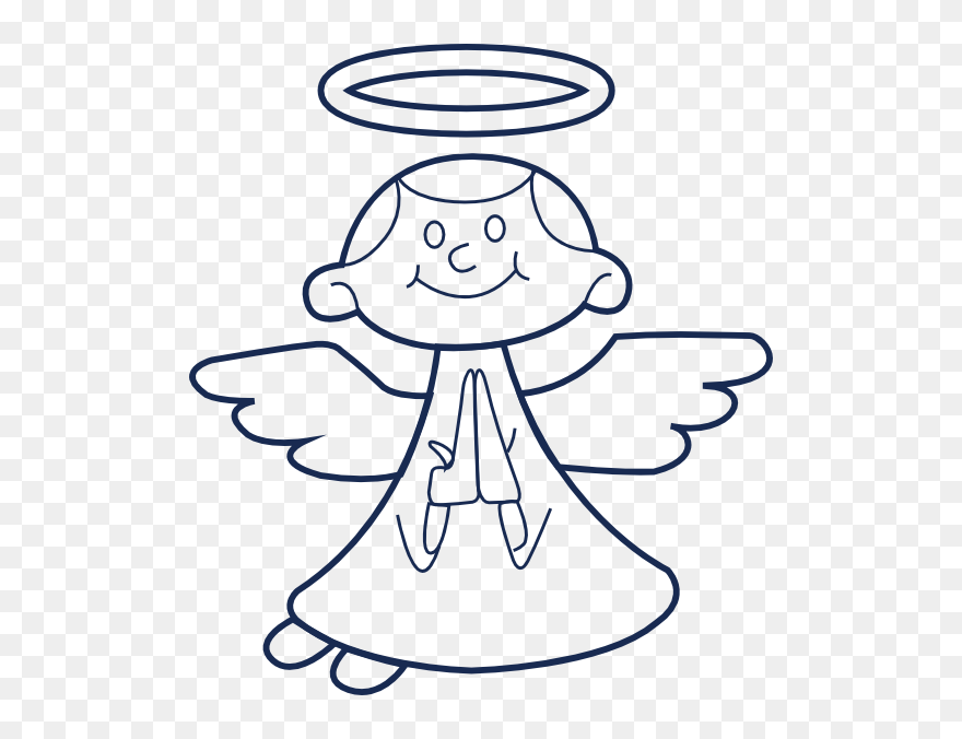 Praying Angel Clipart - Angel Praying Clipart - Png Download
