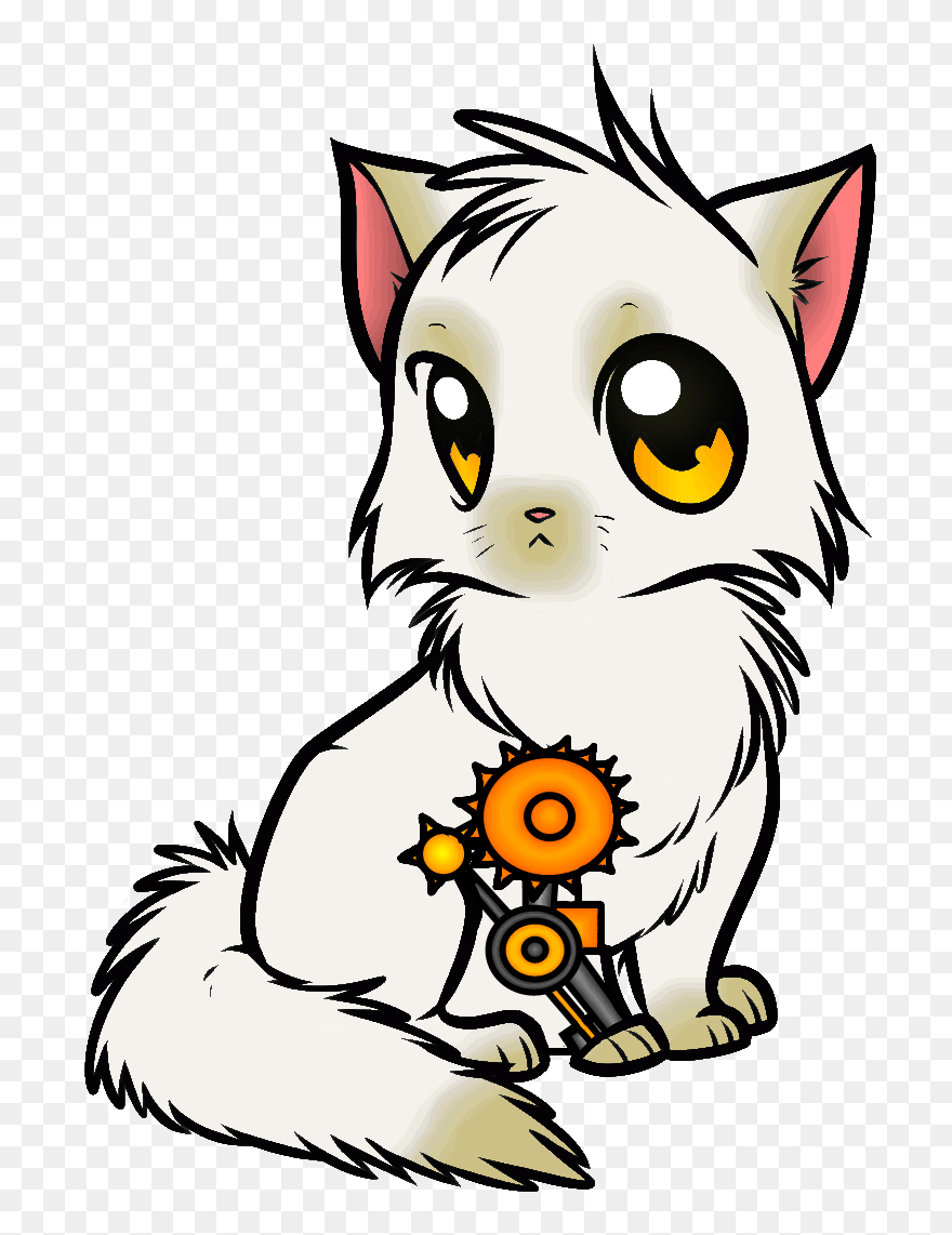 Anima Drawing Cat - Cute Kitten Colouring Pages Clipart