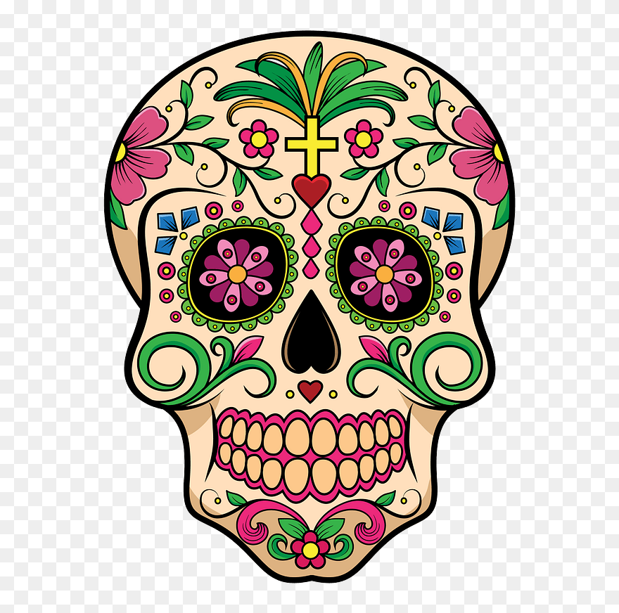 Calavera De Alfeñique Clipart - Easy Day Of The Dead Cake - Png Download