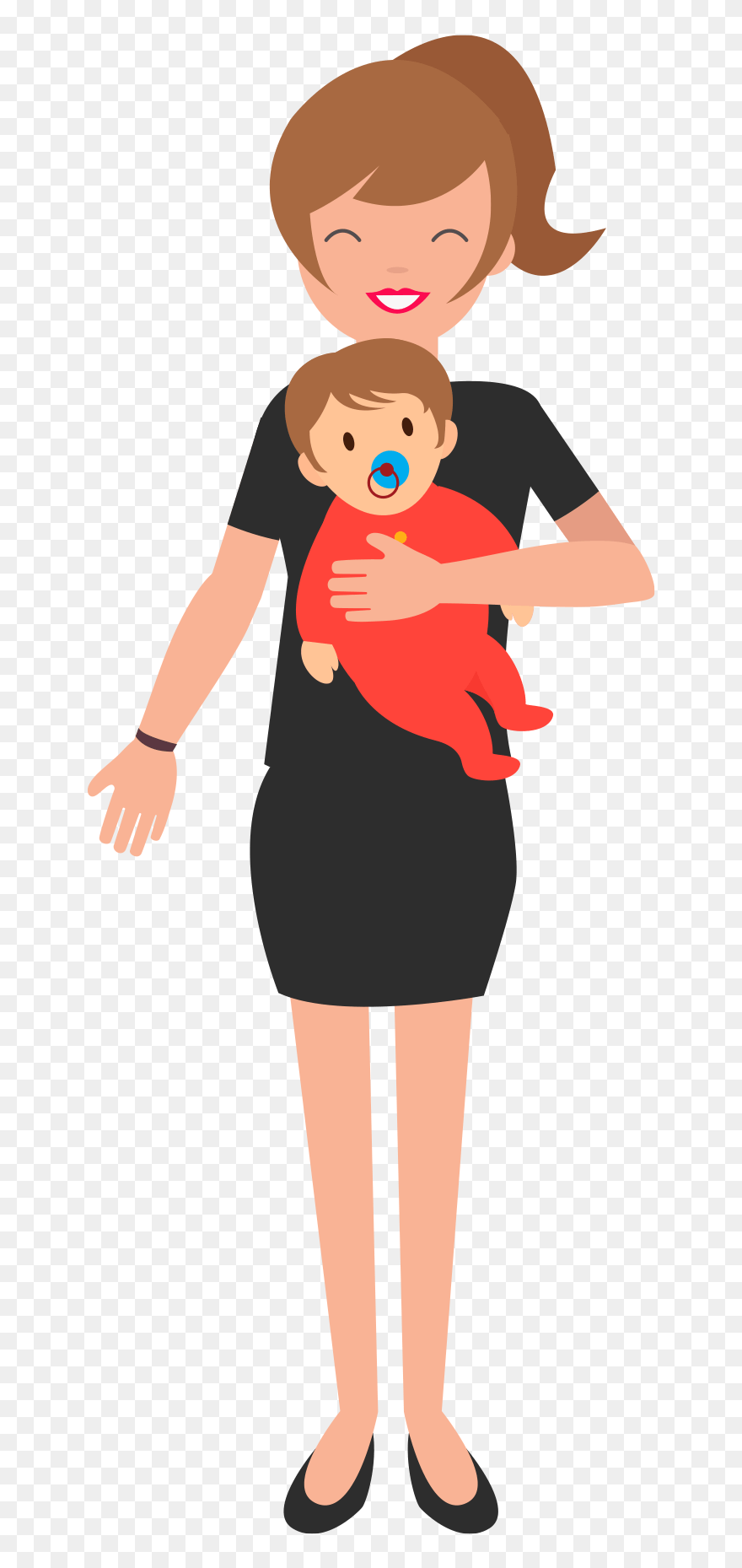 Transparent Mother Standing Clipart - Png Download