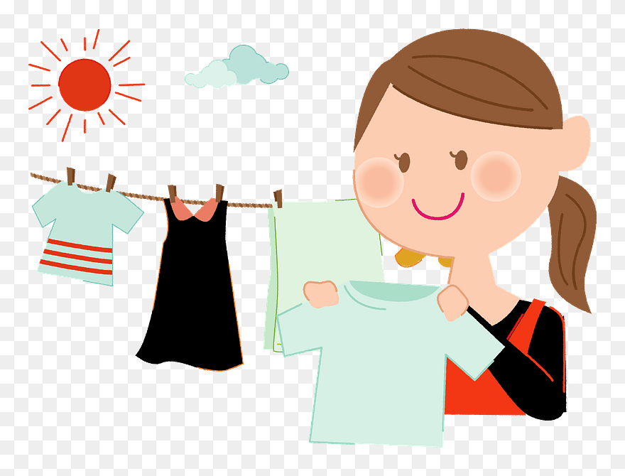 Mother Landry Clipart - 無料 イラスト 乾く 洗濯 - Png Download