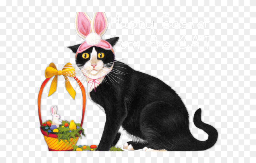 Cat Easter Clipart - Png Download