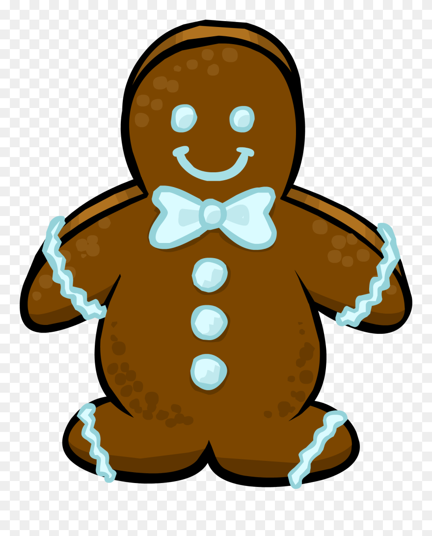 Transparent Gingerbread Man Clipart - Club Penguin Gingerbread Man - Png Download
