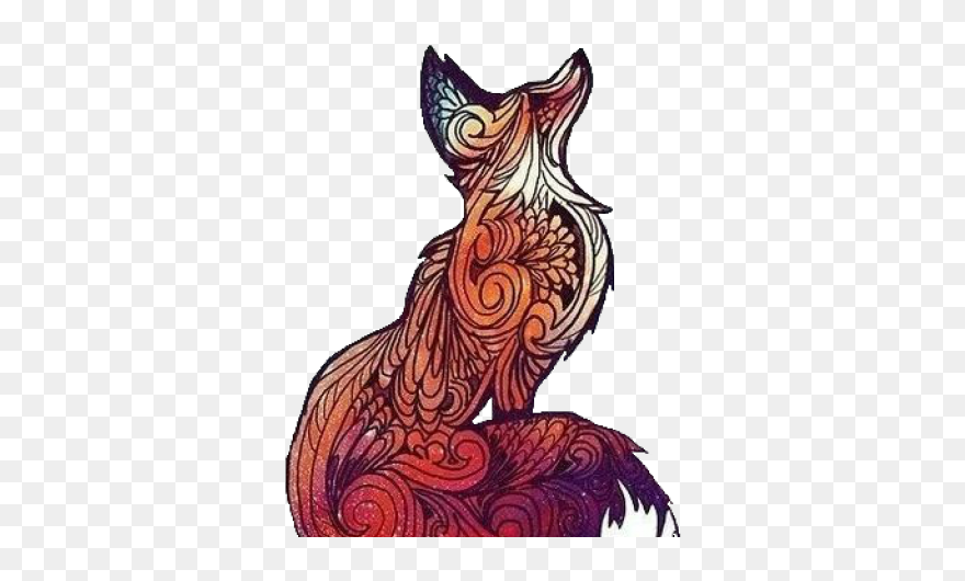 Mandala Tattoos Png Transparent Images - T Shirt Fox Draw Clipart