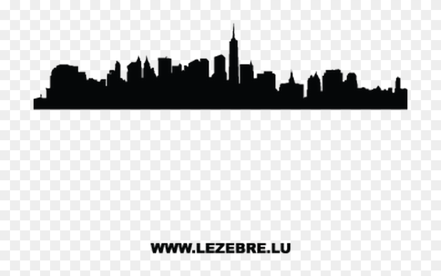 New York Skyline Silhouette Transparent Clipart