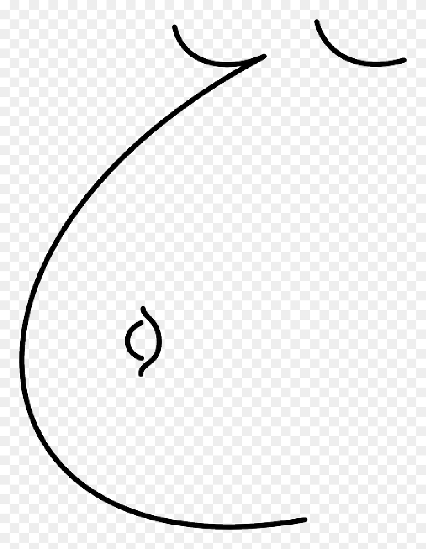 Outline, Lady, Silhouette, Woman, Pregnancy, Cartoon - Pregnant Belly Clipart - Png Download