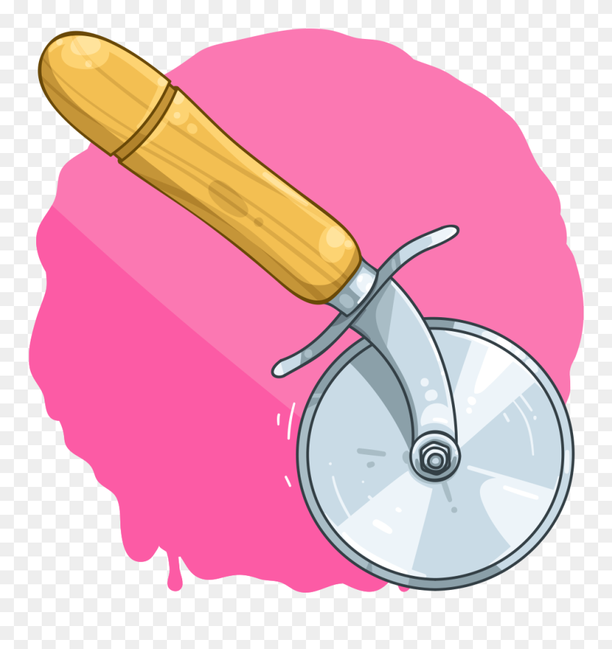 Transparent Pizza Cutter Clipart - Pizza Cutter Clipart - Png Download