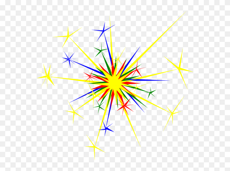 Download Free "new Years Fireworks Clipart - Sparkle Clip Art - Png Download