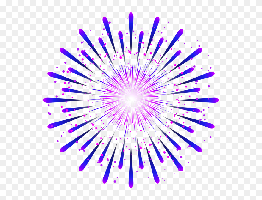 Clipart Fireworks Purple - Fireworks Clipart Png Transparent