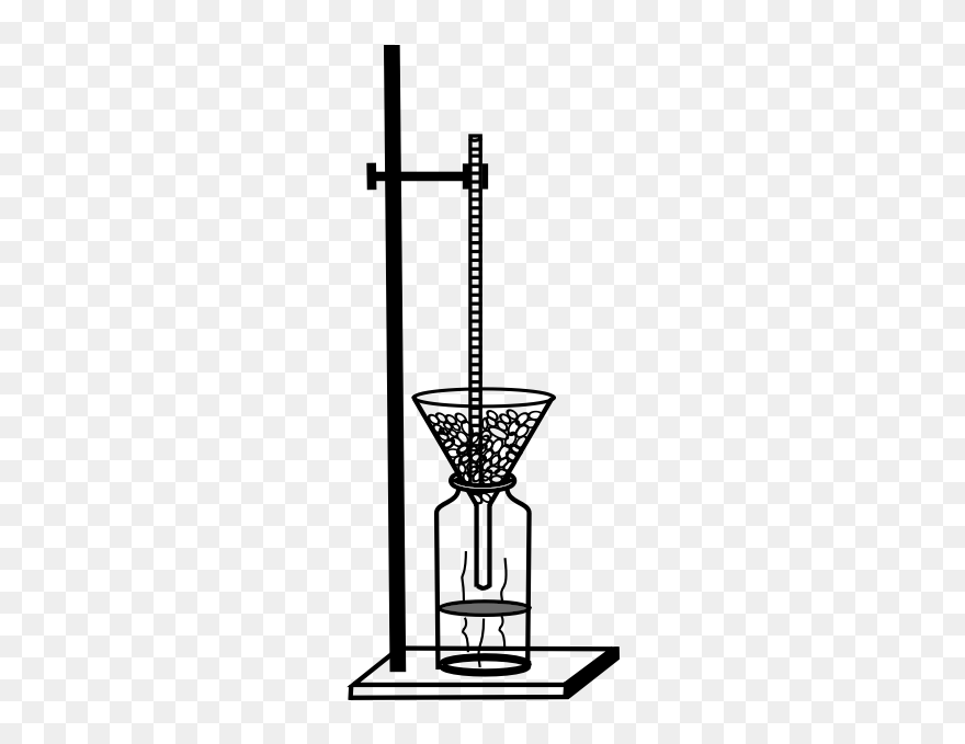 Retort Stand And Thermometer - Science Practical Class 9 Clipart