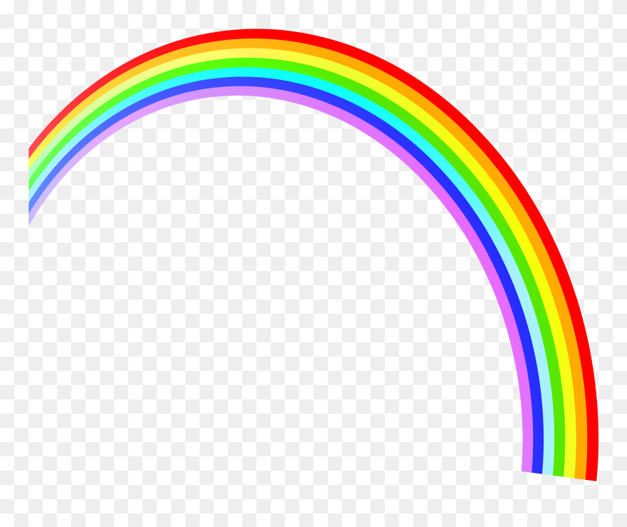 Transparent Rainbow Clip Art - Cartoon Rainbow Transparent Background - Png Download