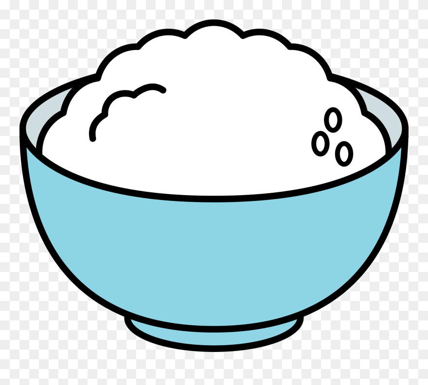 Line Art,mixing Bowl,bowl - Rice Bowl Clip Art - Png Download