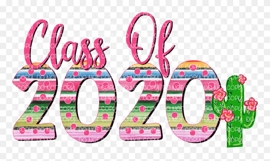 Pink Class Of 2020 Clipart