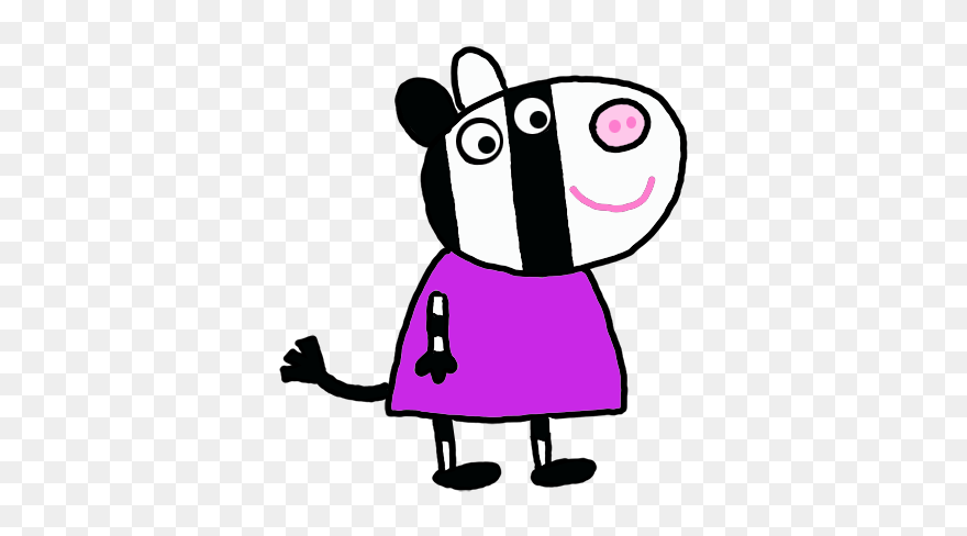 Peppa Pig Characters Zebra Clipart