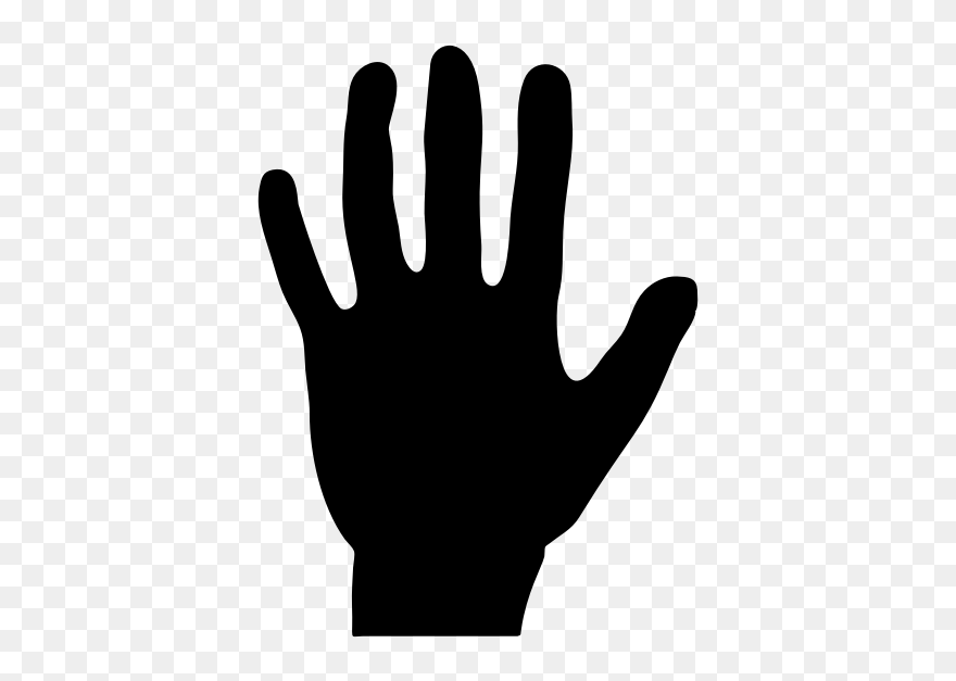 Silhouette Hand - Silhouette Hand Print Png Clipart
