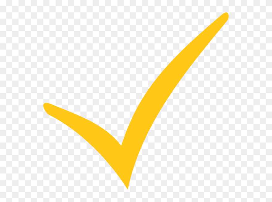 Transparent Check Mark Png Transparent - Yellow Tick Clipart
