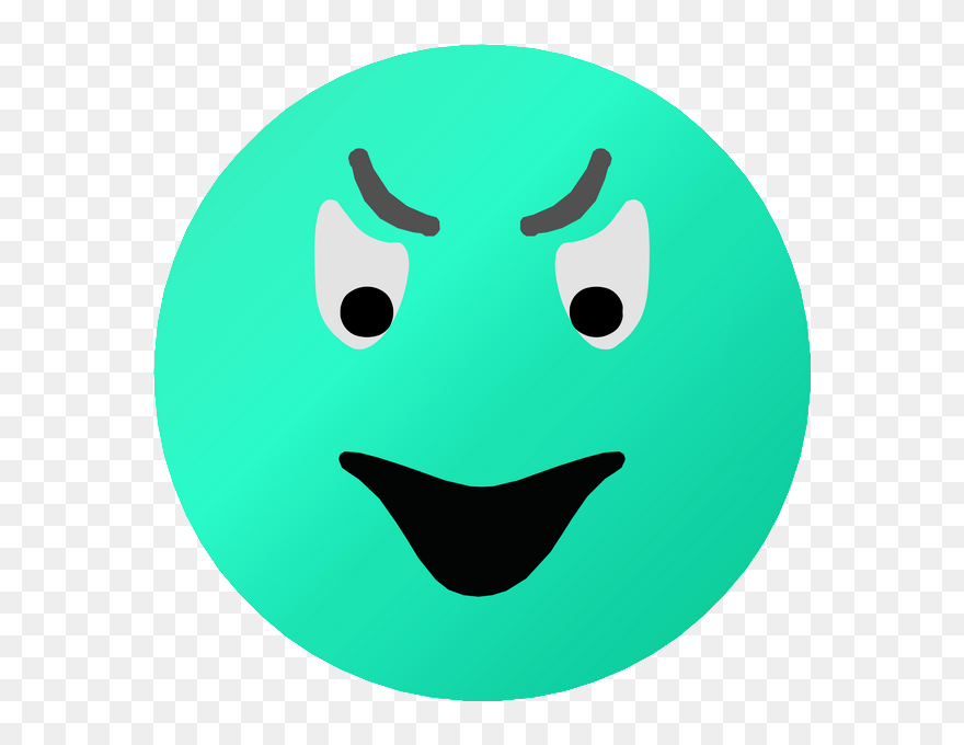 Emoticone En Colère Vert Clipart