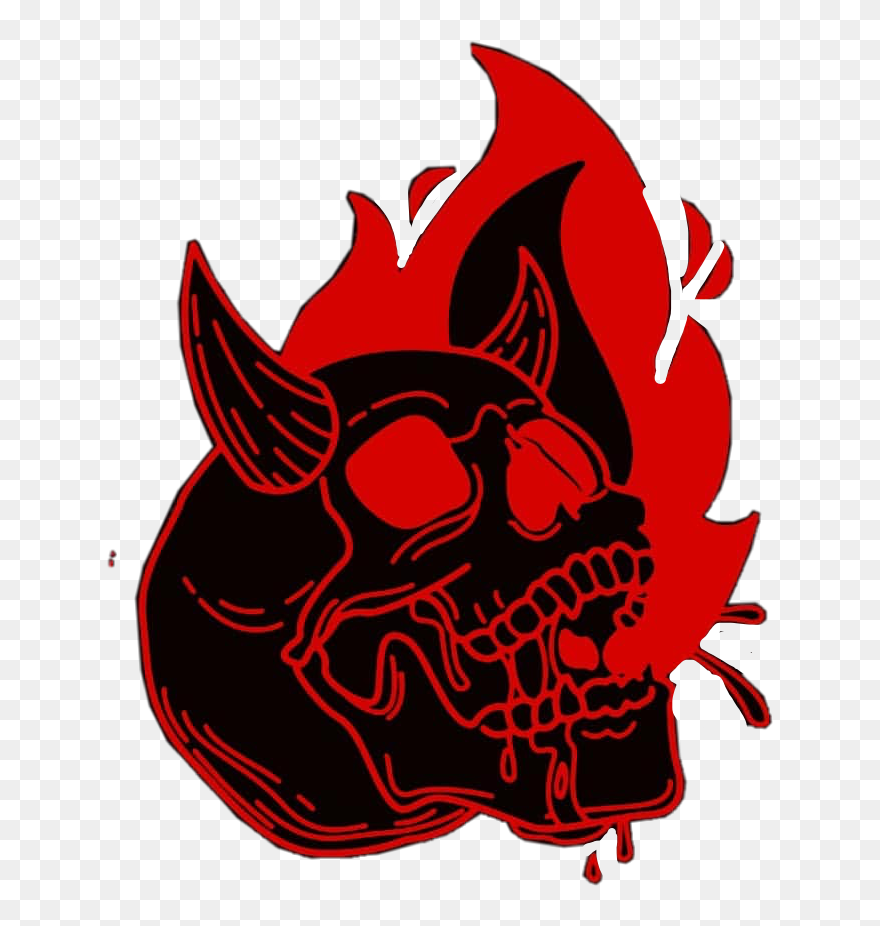#creepy #horror #skeleton #aesthetic #art #red #black - Grunge Edgy Aesthetic Png Clipart