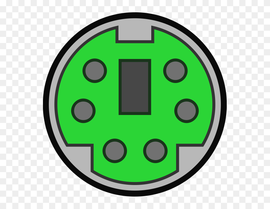 Ps2 Mouse Port Vector Image - Ps 2 Port Symbol Clipart