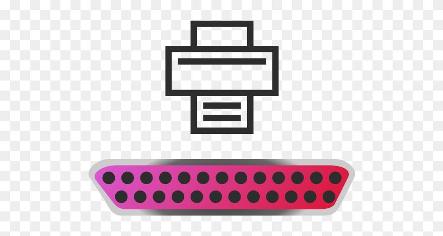 Parallel Port Icon Vector Image - Parallel Port Symbol Clipart