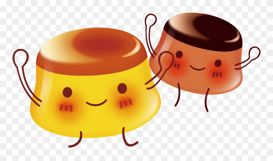 Gelatin Dessert Nata De - Cute Pudding Png Clipart