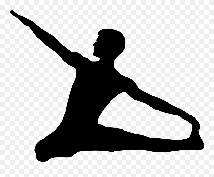 Silhouette Black Background Yoga Clipart