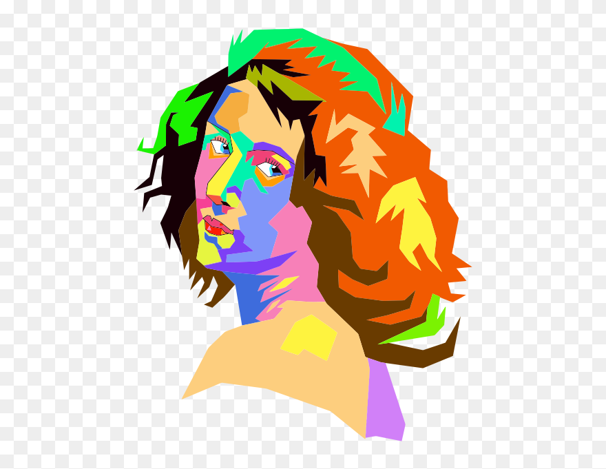 Pop Art Female Face - Faces In Pop Art Clipart