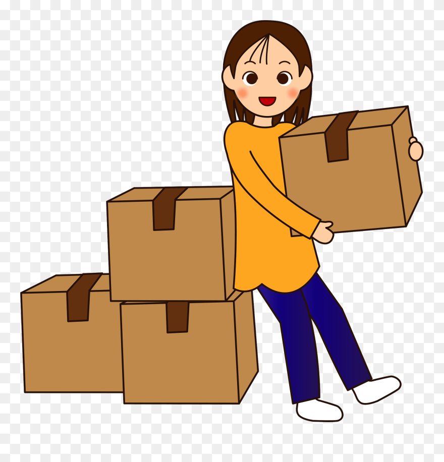Woman Girl Moving Clipart - Cartoon - Png Download