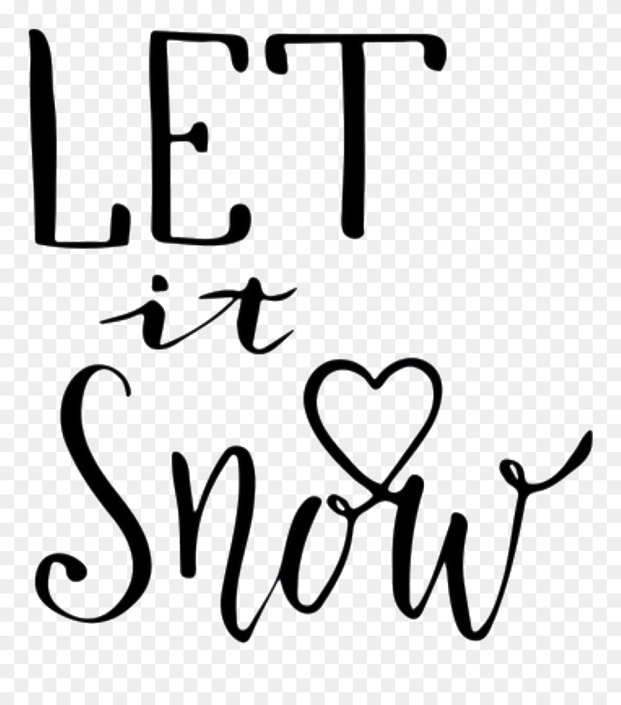 #winter #christmas #letitsnow #snow #text #christmastext - Calligraphy Clipart