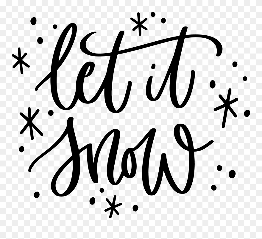 Let It Snow Phrase Clipart