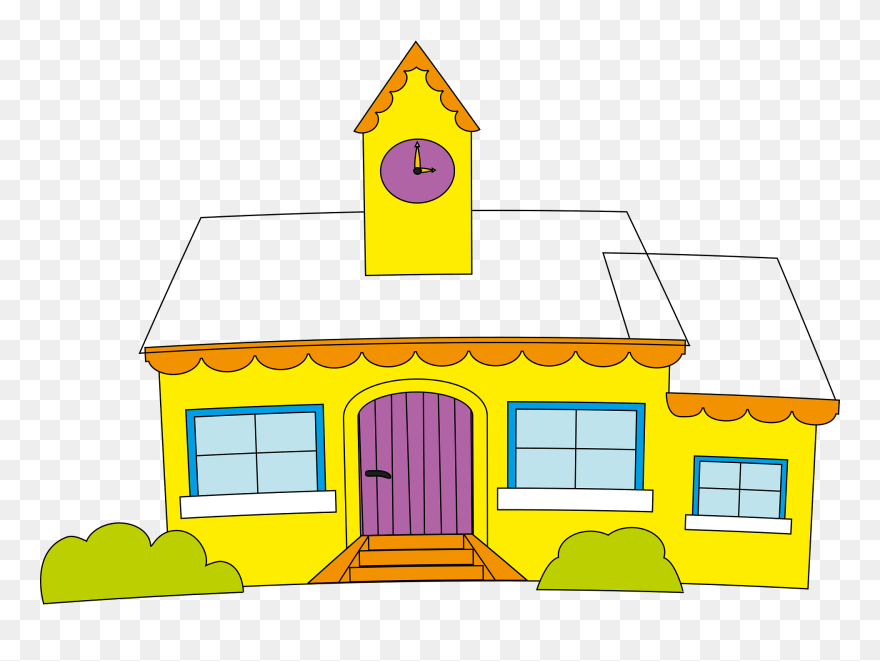 School Drawing In Paper Clipart