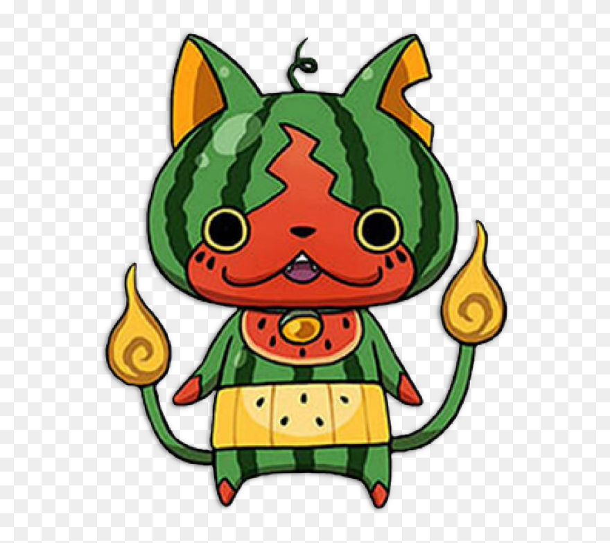 Yo-kai Watch Watermelnyan - Jibanyan Yokai Watch Clipart