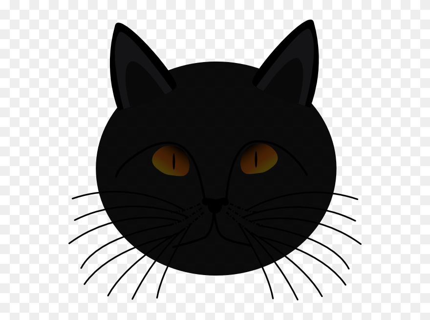 Black Cat Face Png Clipart