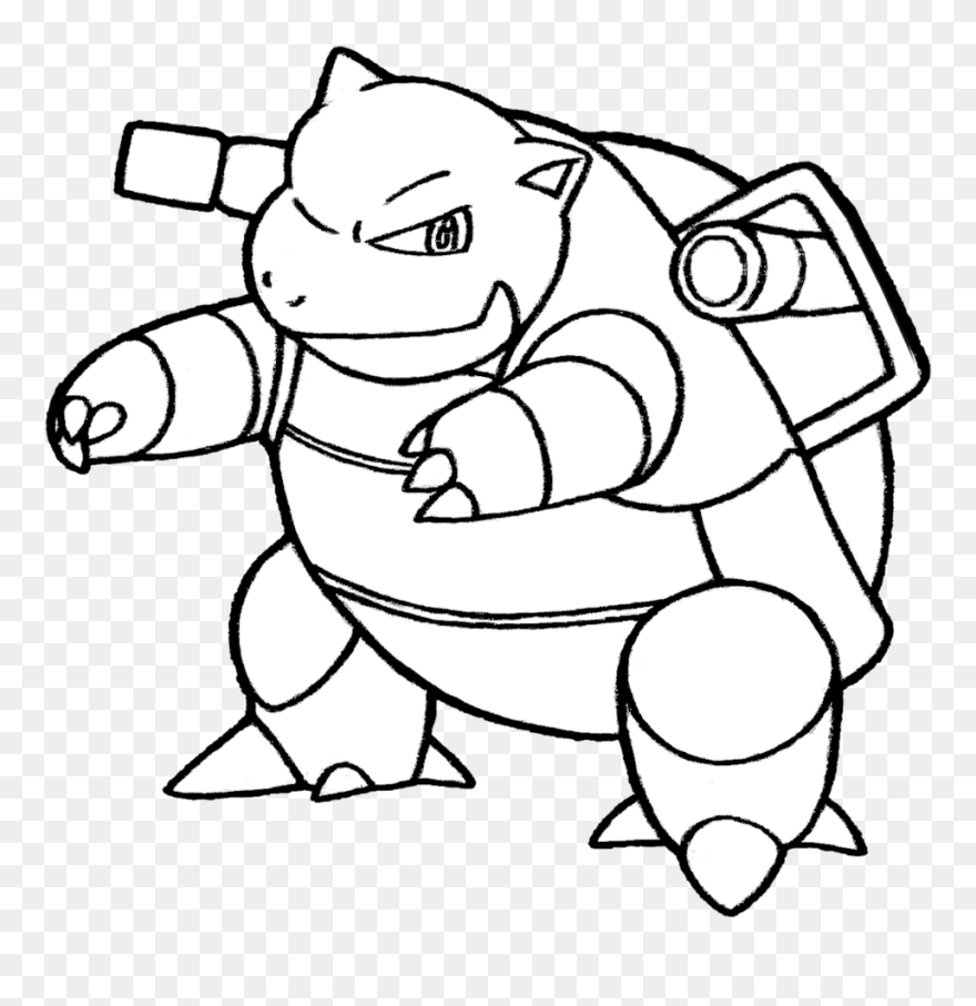 Blastoise Drawing - Blastoise Black And White Clipart