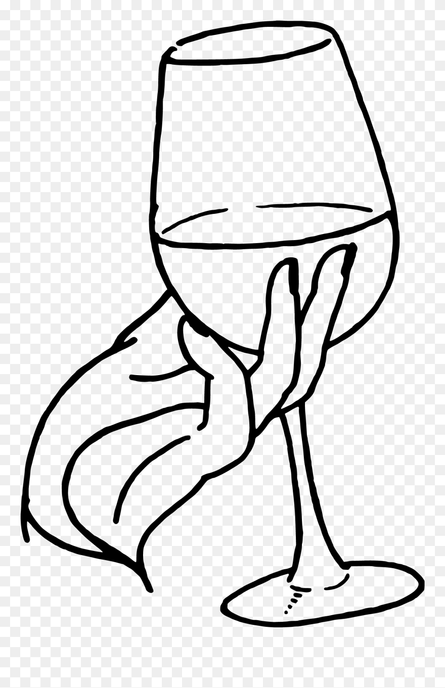 Wine Clip Art Black And White - Png Download