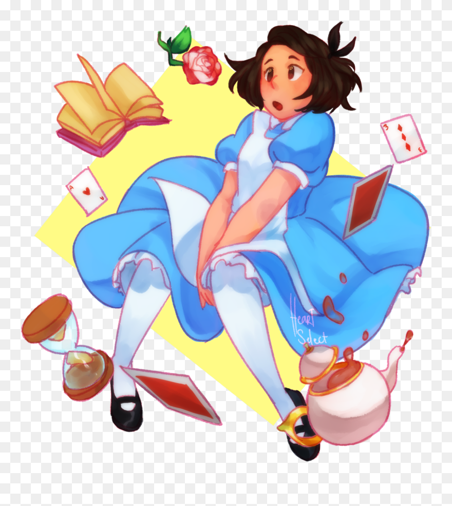 Alice In Wonderland Tea Cup Clip Art - Png Download