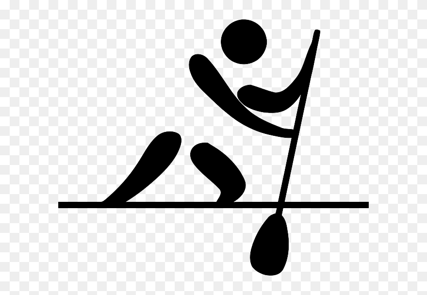 Cartoon, Sports, Pictogram, Canoe, Stickman, Kayak - Olympic Canoeing Clipart
