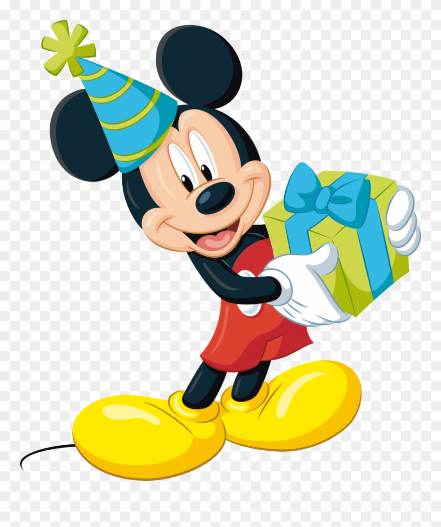 Mickey Mouse With Gift Clipart