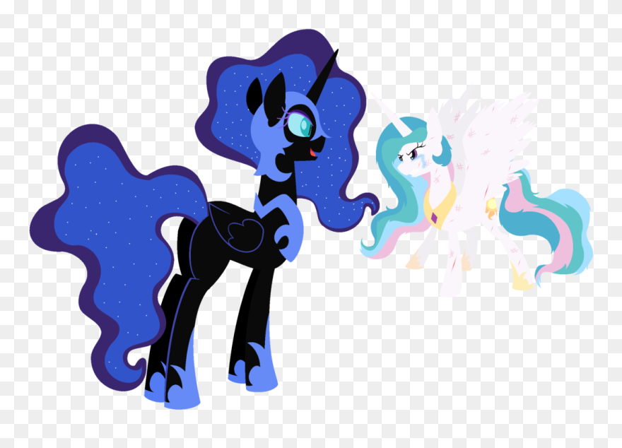 Nightmare Moon Vs Princess Celestia By Mylittlepon3lov3 - Cartoon Clipart
