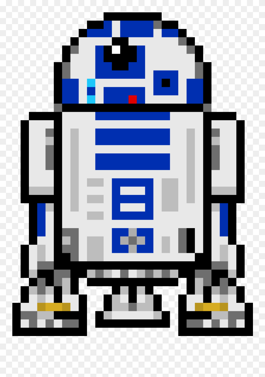 Pixel Art R2 D2 Clipart