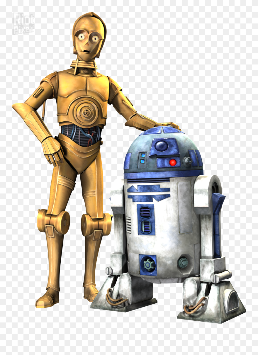 Transparent C3po Clipart - R2d2 And C3po Clone Wars - Png Download