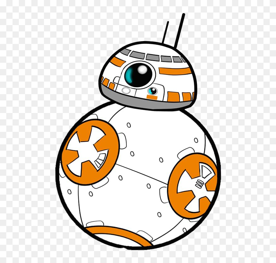 Bb8 Clipart Easy Draw - Cartoon Star Wars Bb8 - Png Download