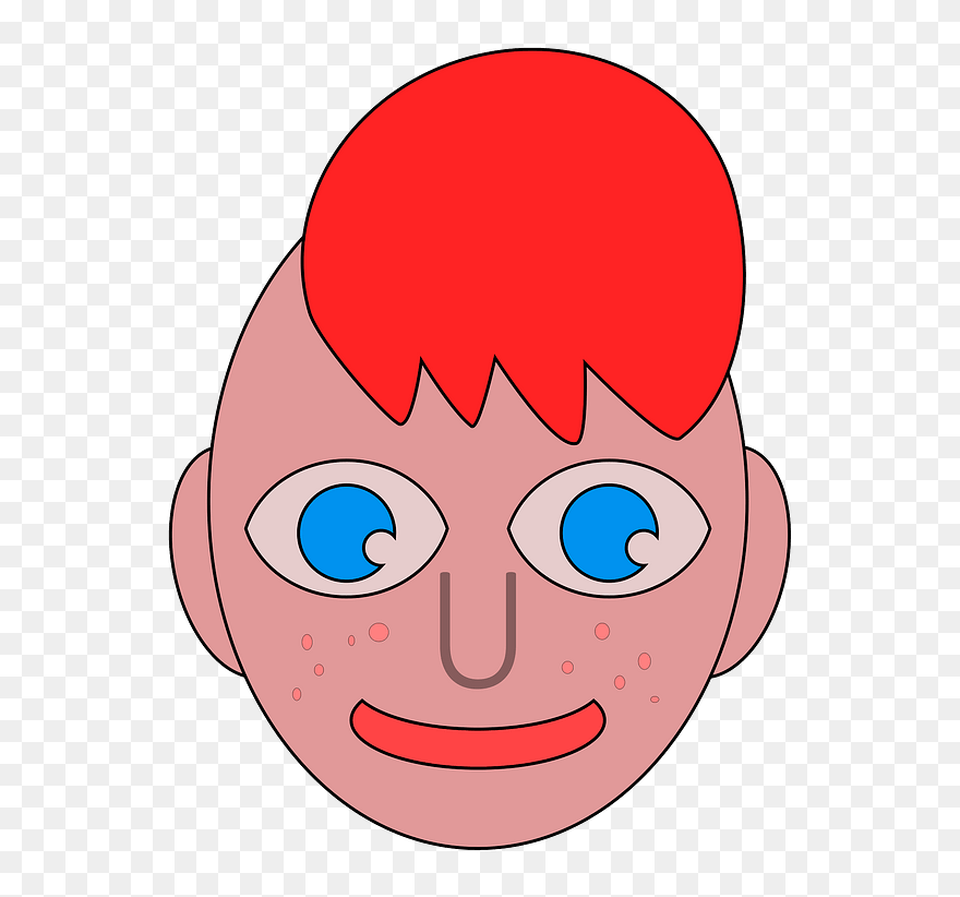 Redhead Blue Punk Clipart - Clip Art - Png Download