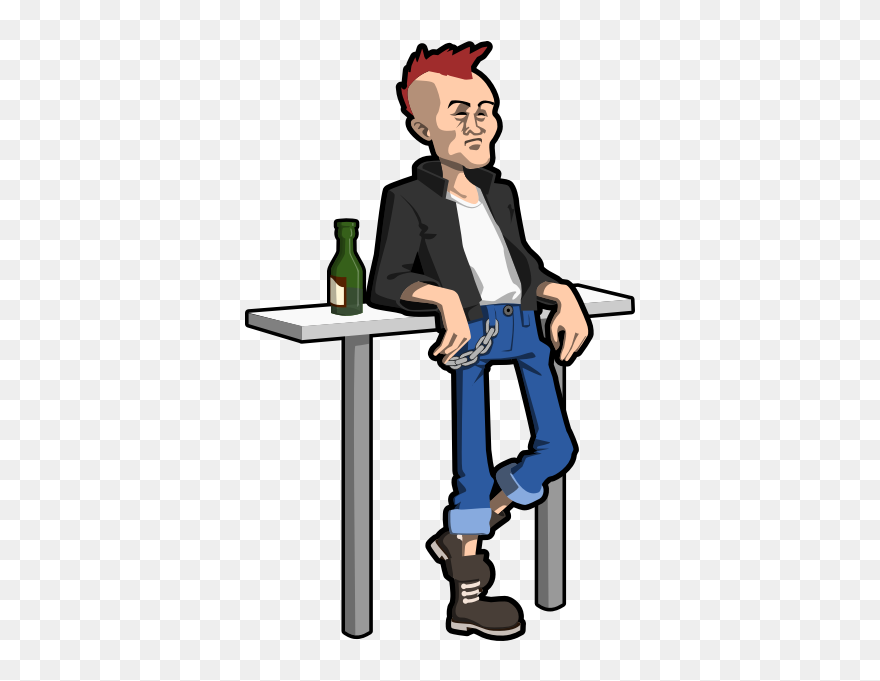 Punk Dude Vector Image - Punk Clipart - Png Download
