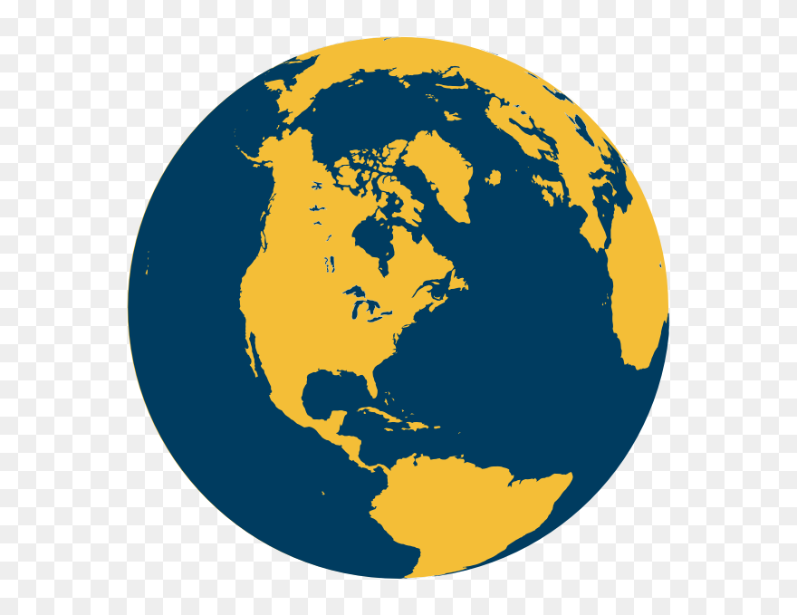 Blue And Yellow Globe Logo Clipart