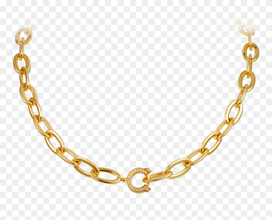 Swag Necklace Png - Gold Chain Link Png Clipart