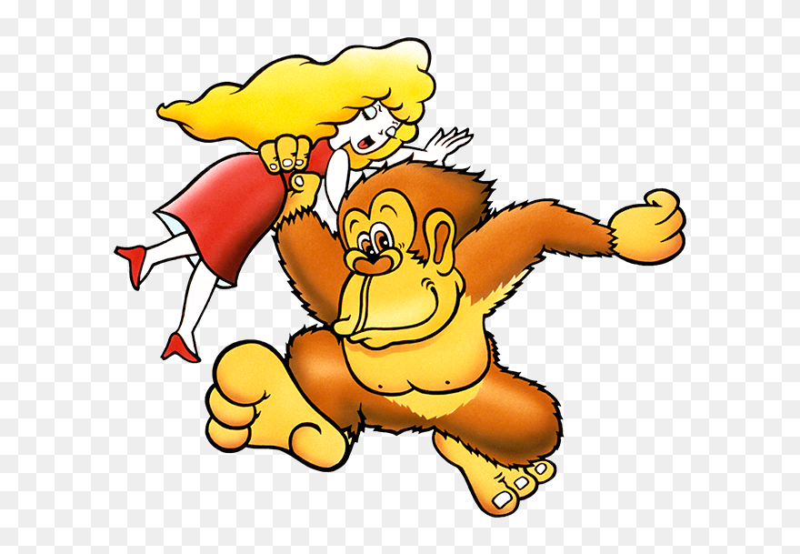 Donkey Kong And Lady Spirit Clipart