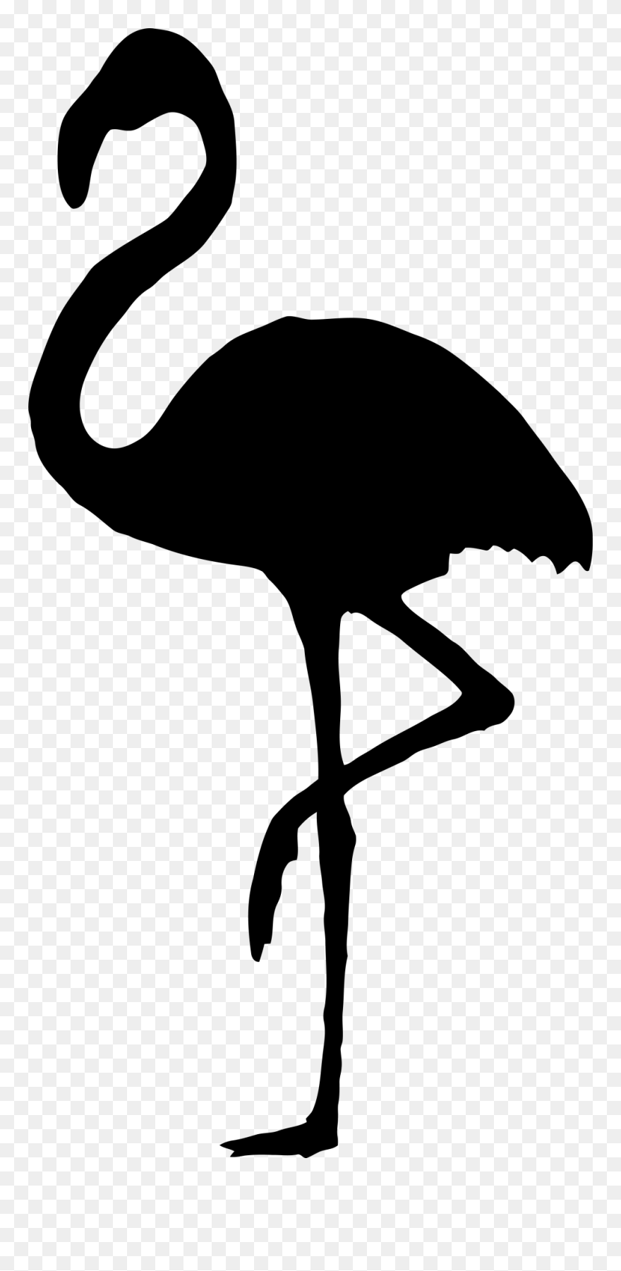Black Color Flamingo Clipart Png - Flamingo Black Clip Art Transparent Png